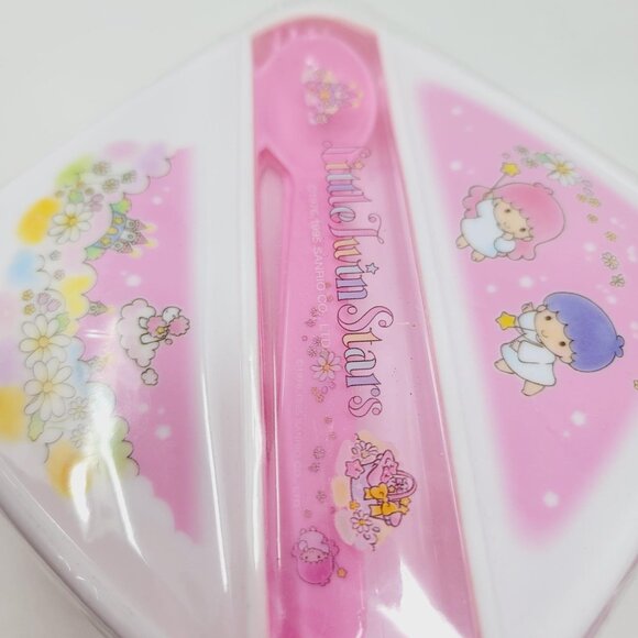 Vintage Sanrio 1995 Little Twin Stars Plastic Bento Box *READ* - Picture 4 of 8
